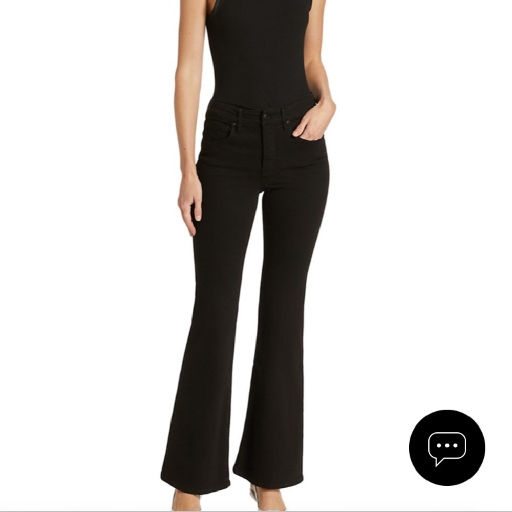 NWT Good American Black flare Jeans- size 8/29